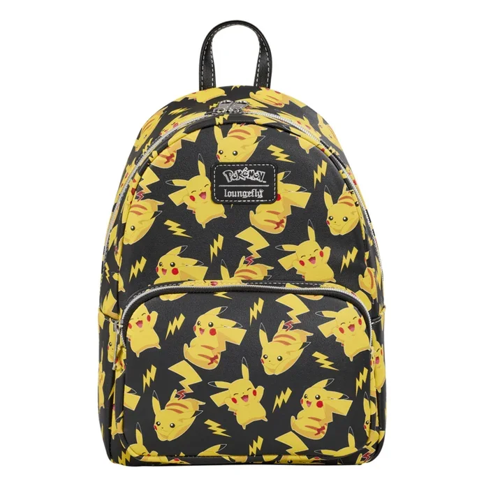 Loungefly – Pokemon Pikachu All Over Print Mini Backpack Licensed Character Bag For Collectors