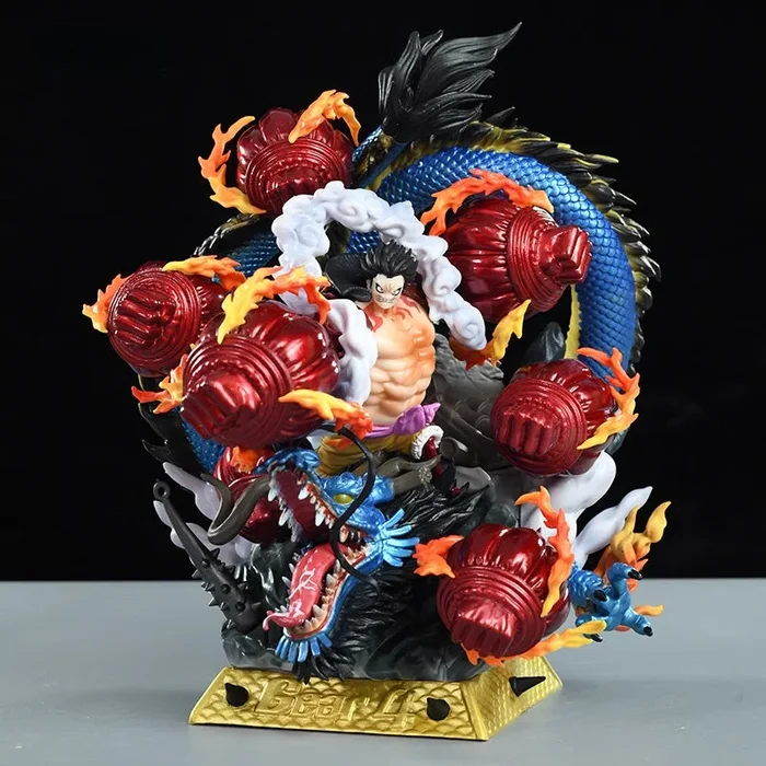 Luffy Gear 4動漫小雕像 – 24厘米的動作人物,具有火力效果,限量版 – 非常適合一件收藏家