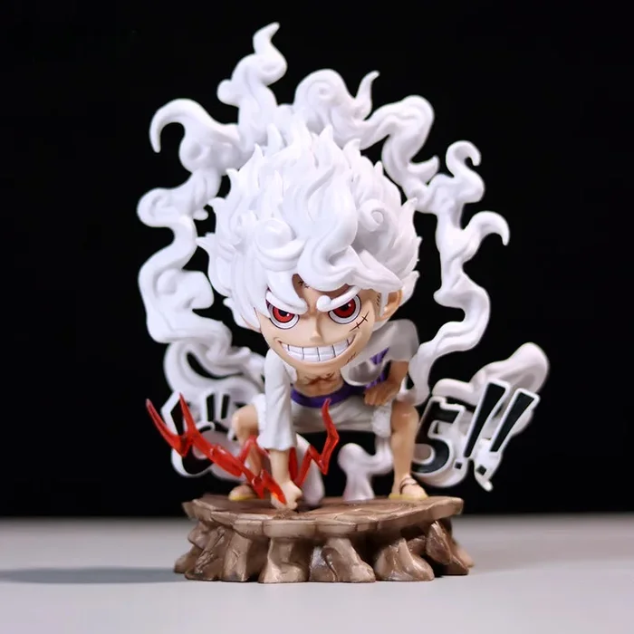 Luffy Gear 5 Статуэтка – 16см с огненными эффектами – One Piece Collectible