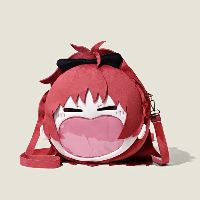 Madoka Magica Kyoko Sakura Lavequero – Diseño de anime divertido con bolsillo de boca transparente