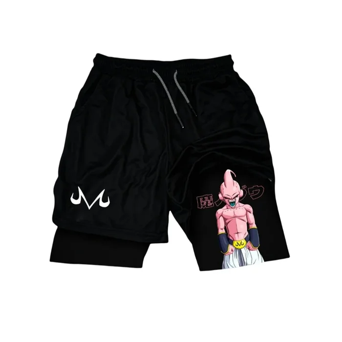 Majin Buu Dragon Ball Gym Shorts – Shorts d’entraînement d’anime pour hommes et femmes | Appareils de fitness de symbole Majin