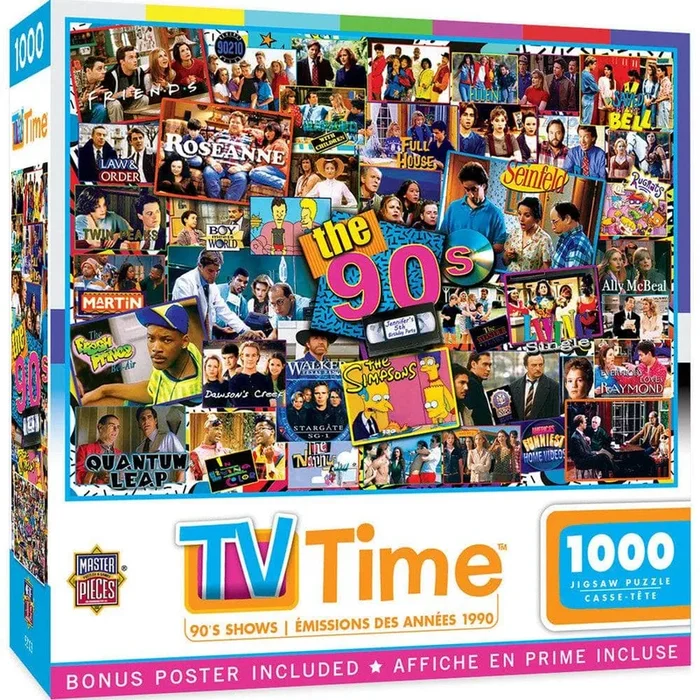 MasterPieces 72158 TV Time: 1990s Shows Collage 1000 Piece Puzzle