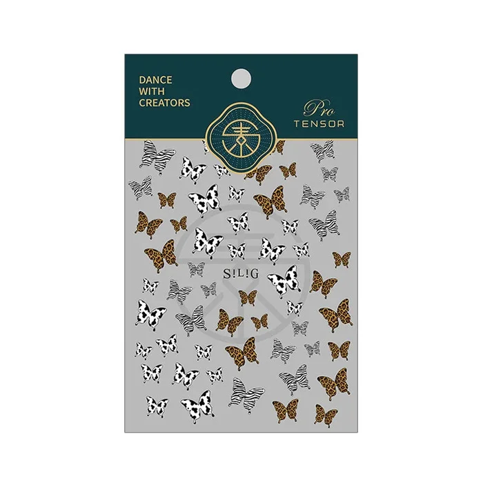 美甲貼紙 Nail Sticker- 动物纹蝴蝶 Animal Butterfly