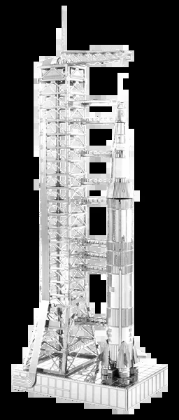 Metal Earth MMS167 Apollo Saturn V Rocket with Launch Gantry 39 Piece Metal Model Kit