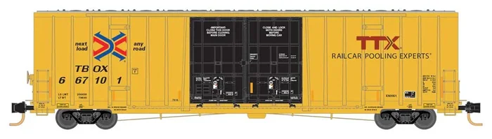 Micro-Trains 993 01 850 N Scale 60′ Hi-Cube Boxcar TTX TBOX 3 Pack – NOS