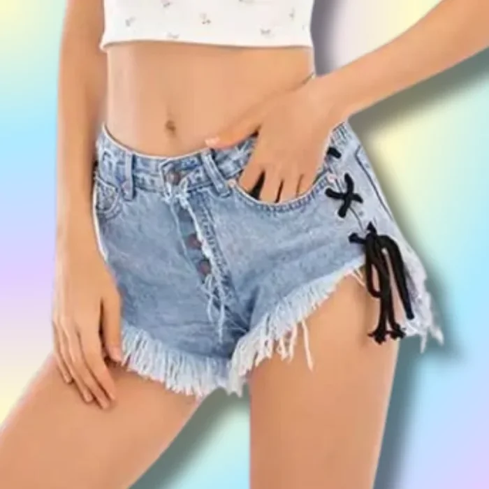 Mini Short à Lacets Kawaii