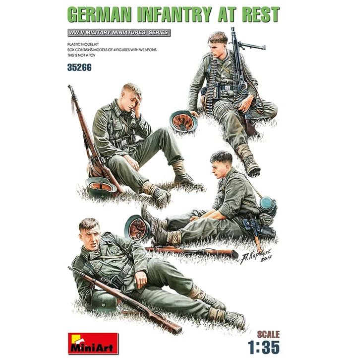MiniArt 35266 1/35 German Infantry at Rest Figures Model Kit