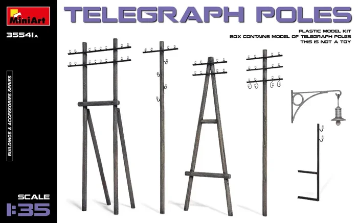 MiniArt 35541A 1/35 Telegraph Poles Model Kit