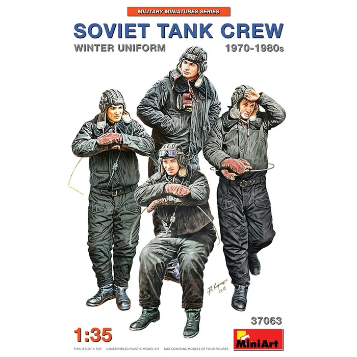 MiniArt 37063 1/35 Soviet Tank Crew 1970-1980’s Winter Uniform Figures Model Kit