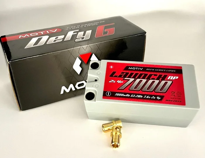 Motive LAUNCH MOV2055 NP Grey Graphene Hard case LiPo 2S 4P 7.6v 7000mAh Drag 8mm Bullets