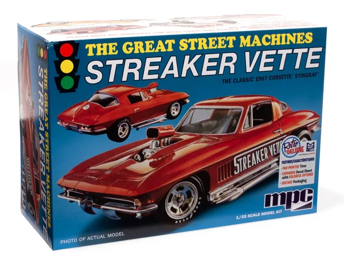 MPC 973 1/25 1967 Chevy Corvette Stingray Streaker Vette Skill Level 2 Model Kit