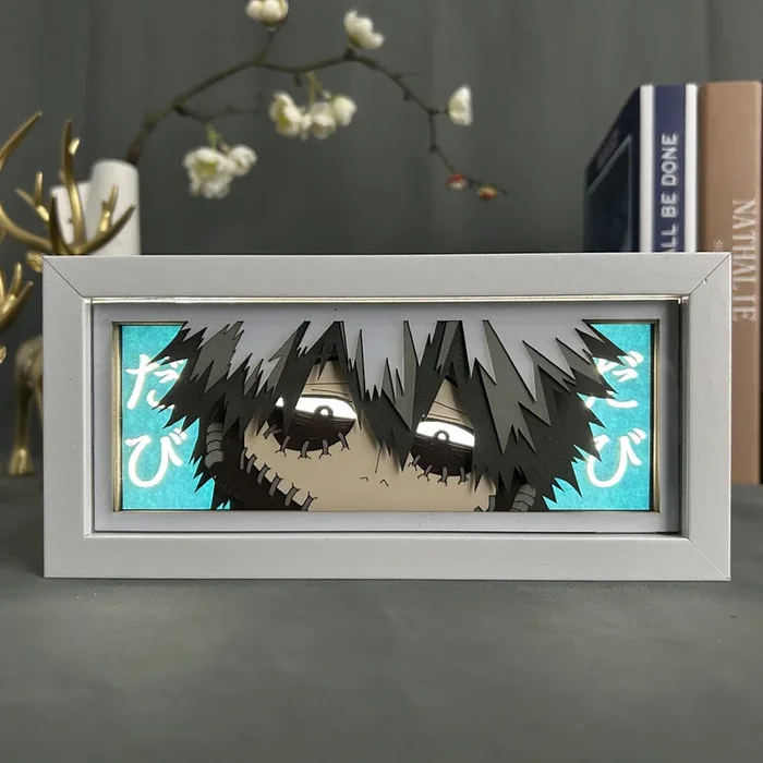 My Hero Academia Anime Light Box-DABI 3D 효과, 16 색 조절 가능한 LED 조명