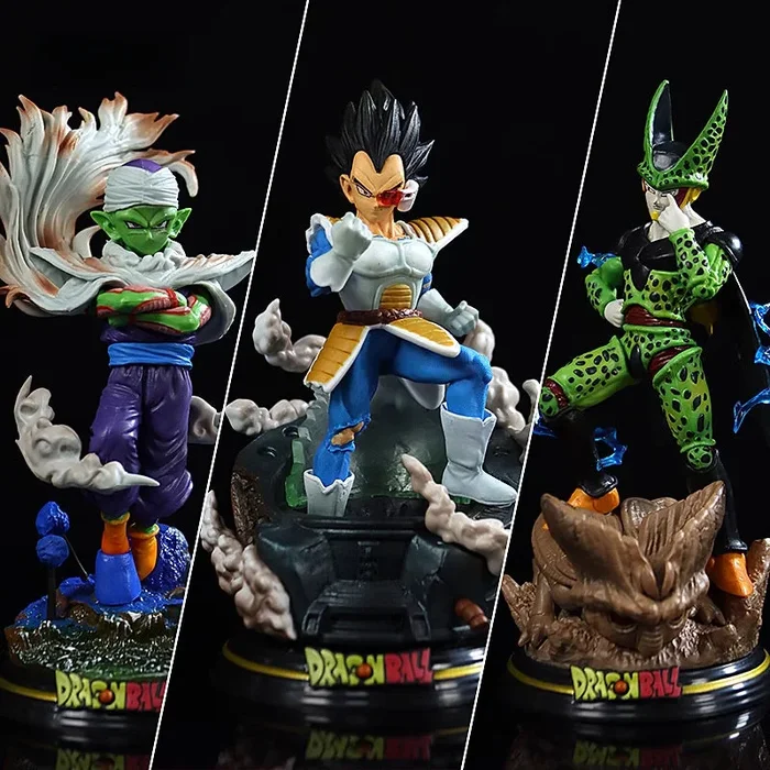 Набор коллекционных фигур Dragon Ball Z – 17 см Piccolo, Vegeta и Cell, 3 вариации