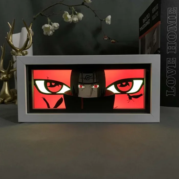 Naruto Itachi Uchiha LED 3D Light Box – Sharingan Eternal Mangekyou Design