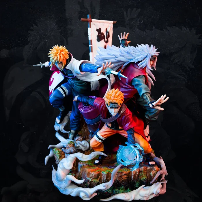 Naruto, Minato und Jiraiya Actionfigur Set – 41 cm Collector’s Edition | Dynamische Pose mit Chakra -Effekten und legendären Charakteren