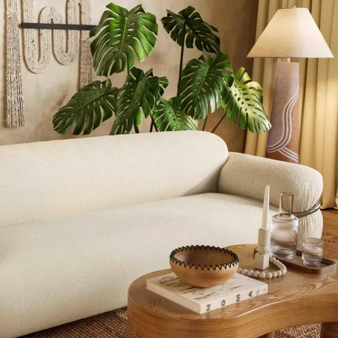 natural woven floor lamp