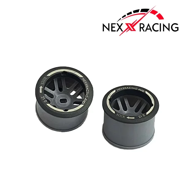 Nexx Racing “JUD” threaded carbon-fiber reinforced EVO AWD Flanged Rear Wheels (2) pcs for Mini-Z (GREY)