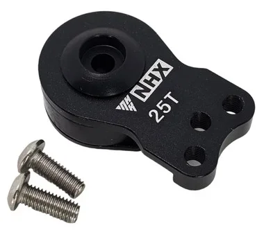 NHX RC Aluminum 25T 3 Holes Adjustable Servo Savor -Black