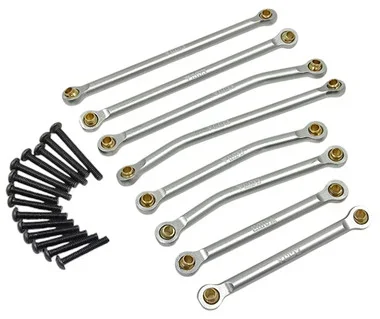 NHX RC Aluminum Suspension Links Set for TRX-4M 1/18th Scale Crawler Silver