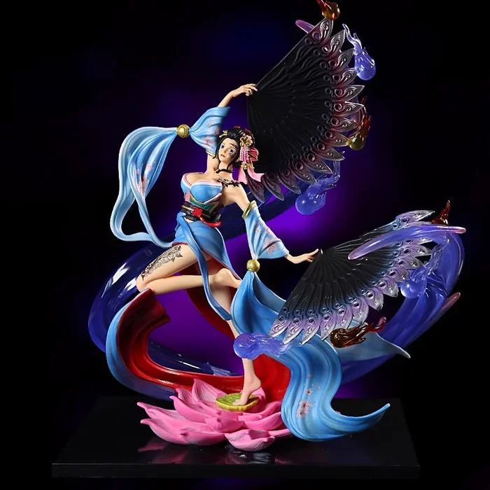 Nico Robin Geisha Action Figurine – 35 ซม. พร้อมเอฟเฟกต์น้ำแบบไดนามิกและพัดลมที่มีสีสัน, Limited Edition – One Piece Collectible