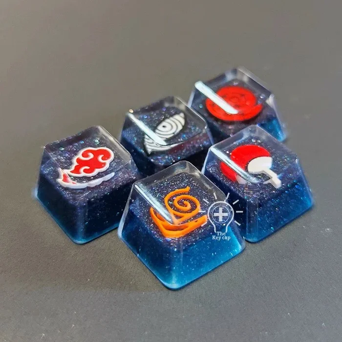 ناروتو رموز مجموعة Keycap Set – Hidden Village ، Uchiha ، Akatsuki | مفاتيح لوحة المفاتيح الميكانيكية المخصصة