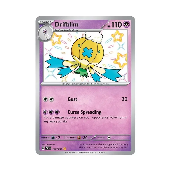 POKEMON Drifblim (156/091) [Scarlet & Violet: Paldean Fates]