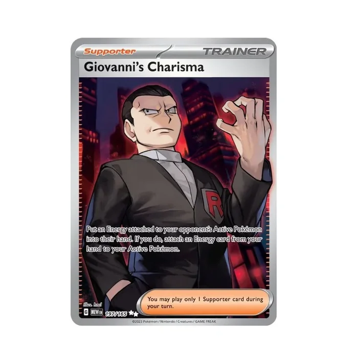 POKEMON Giovanni’s Charisma (197/165) [Scarlet & Violet 151]