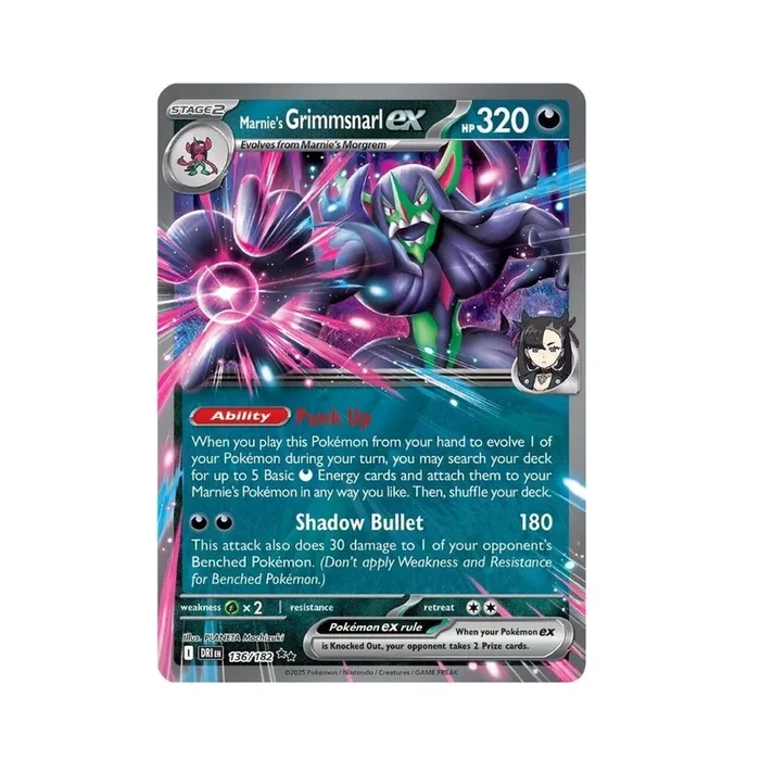 POKEMON Marnie’s Grimmsnarl ex (136/182) [Scarlet & Violet: Destined Rivals]