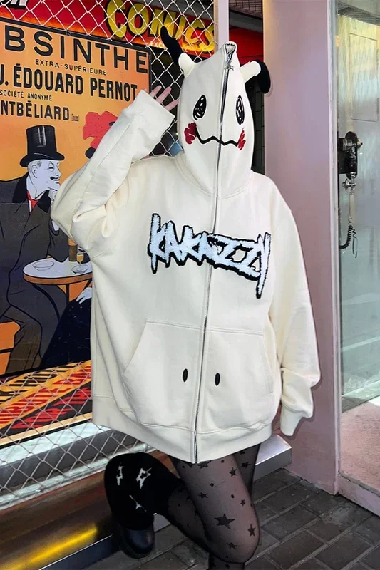 Pokemon Mimikyu Kapuzenpullover mit durchgehendem Reißverschluss | Bezaubernder, von Anime inspirierter Cosplay-Kapuzenpullover