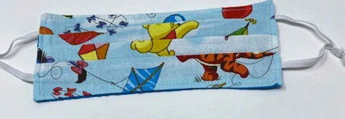 Pooh And Friends Adult Small Face Mask Adjustable Washable Reusable Reversible Double Cotton