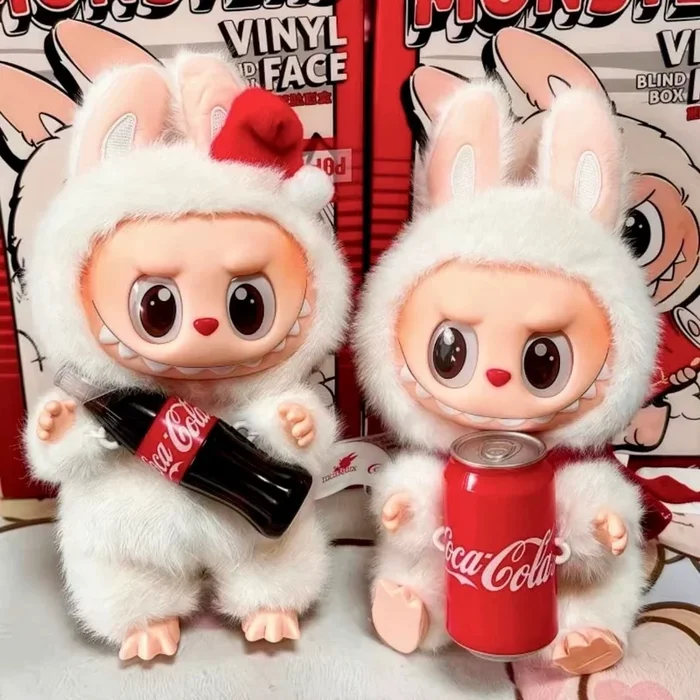 POP MART Labubu Coca-Cola Surprise Shake Plush Keychain – Holiday Edition