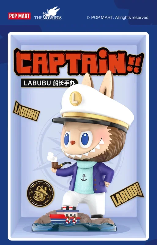 POPMART Blind Box Figure LABUBU Captain 20cm Figure
