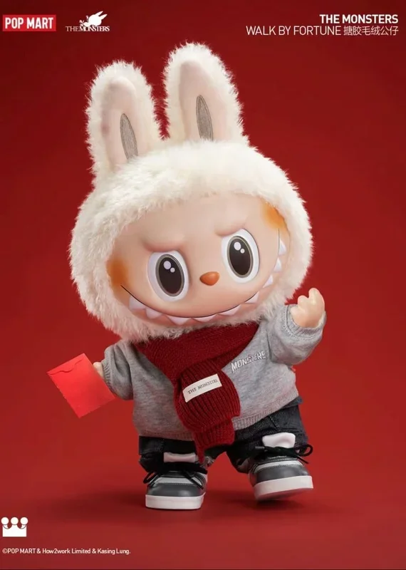 ?POPMART LABUBU 新春Walk by Fortune搪膠毛絨公仔