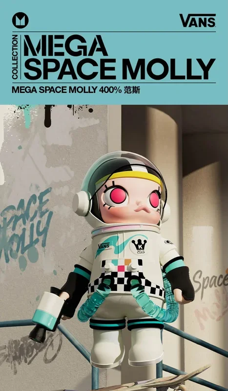 POPMART MEGA SPACE MOLLY 400% VANS