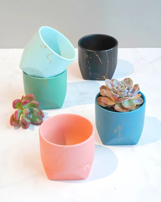 Pots With Small Gold Flecks