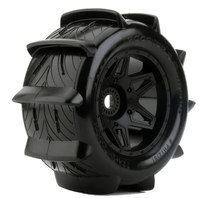 Powerhobby 1/8 Rooster 3.8 Belted Paddle Sand Snow Tires 17mm