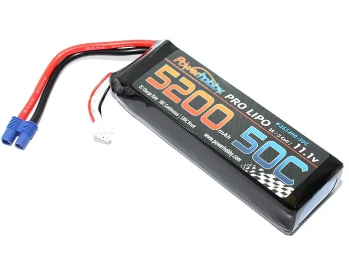 Powerhobby 3S 11.1V 5200mAh 50C LiPo Battery with EC3 Connector