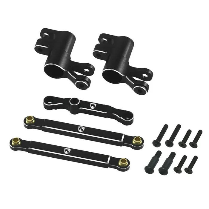 Powerhobby 7075 Aluminum Steering / Bellcrank Set Black FOR Traxxas Mini Maxx