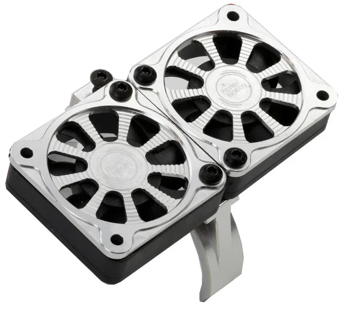 Powerhobby Aluminum Dual High Speed Cooling Fans SILVER Castle Creations 1100kV
