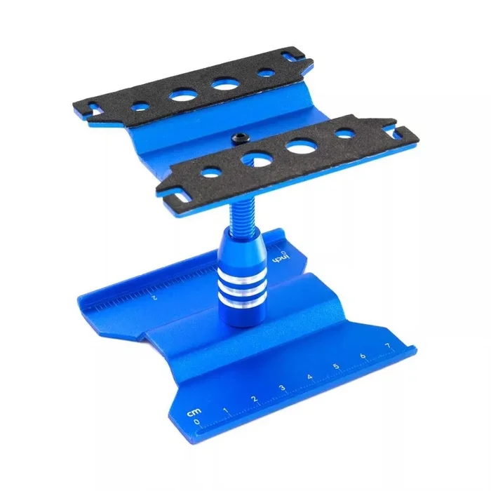 Powerhobby Aluminum RC Car Repair Work Stand Blue FOR SCX24 TRX-4M