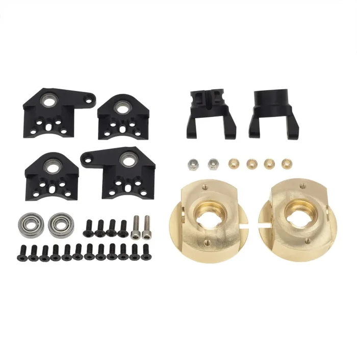 Powerhobby Brass Weight Steering Knuckles Set Black Axial Wraith