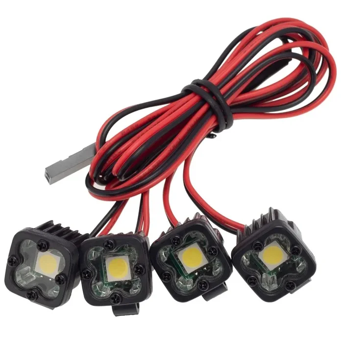 PowerHobby RC 4 Single LED Lights Headlights Spotlight for 1/10 1/8