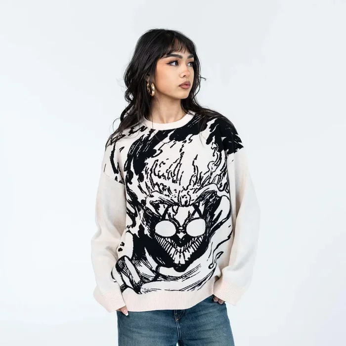 Premium-Turbo-Oma-Strickpullover – Dandadan-Jacquard-Design