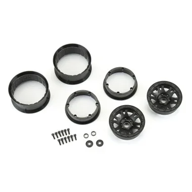 Pro-Line 2805-03 1/10 Impulse F/R 2.2″ 12mm Crawler Wheels (2) Black