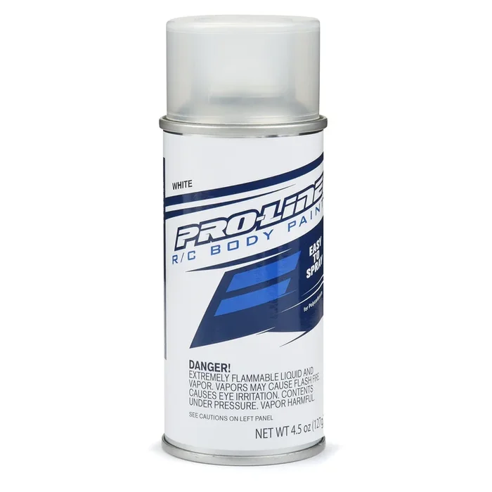 Pro-Line PRO643600 RC Body Spray Polycarbonate Paint WHITE Single 4.5 oz (127 g.) Individual Aerosol Can