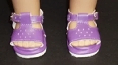 Purple Open Toe Shoes fits Bitty Baby