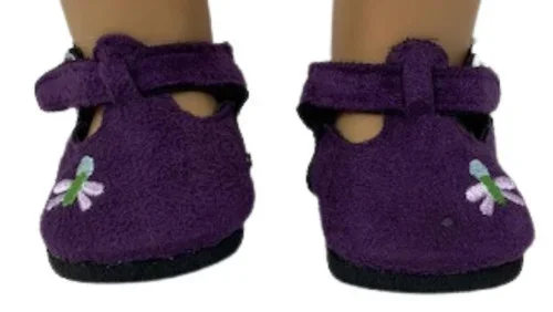 Purple Suede Shoes Compatible with 18 Inch Girl Dolls Like American Girl and Our Generation