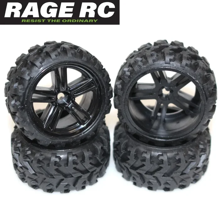 Rage RC RGRC2468 Mini Trek Assembled Wheels (4)