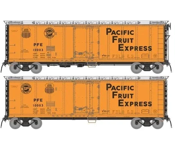 Rapido 196003A HO Scale R-40-27 Reefer: Pacific Fruit Express PFE – 1961 Scheme: Single Car #1