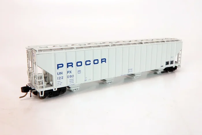 Rapido 560001A N Scale Procor 5820 Covered Hopper Procor Ltd. UNPX (Blue Stencil Lettering Single Car #’s Vary)